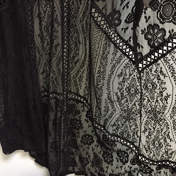 NEW nwt Boutique kimono long jacket lace boho cardigan plus size spring summer - Picture 5 of 7